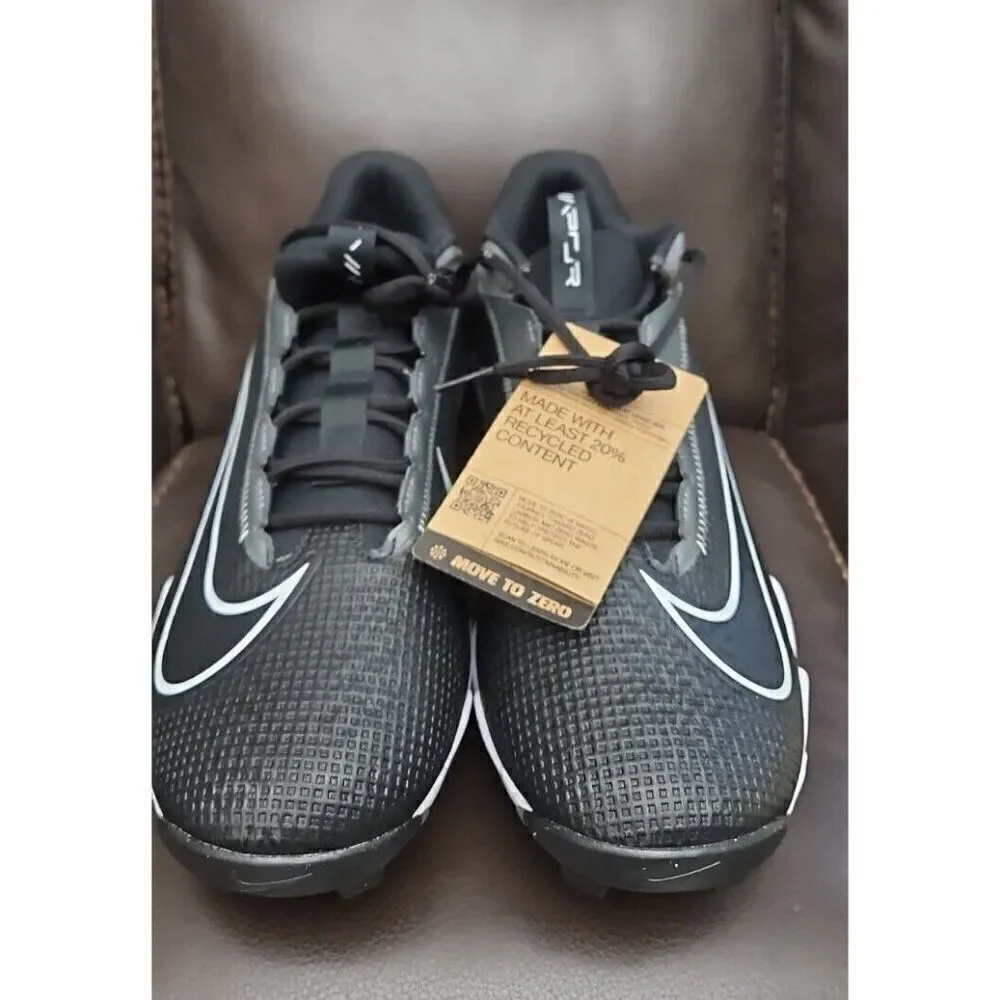 NIKE VAPOR EDGE SHARK 2 BLACK-WHITE-GREY FOOTBALL CLEATS Men's Size 13 - Picture 3 of 8